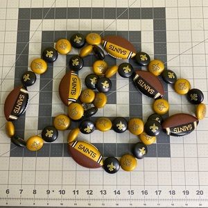68” New Orleans Saints plastic football themed garland